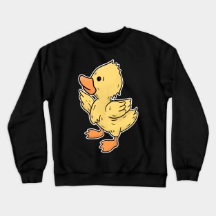 Duckling hand drawn looking to the left yellow Crewneck Sweatshirt